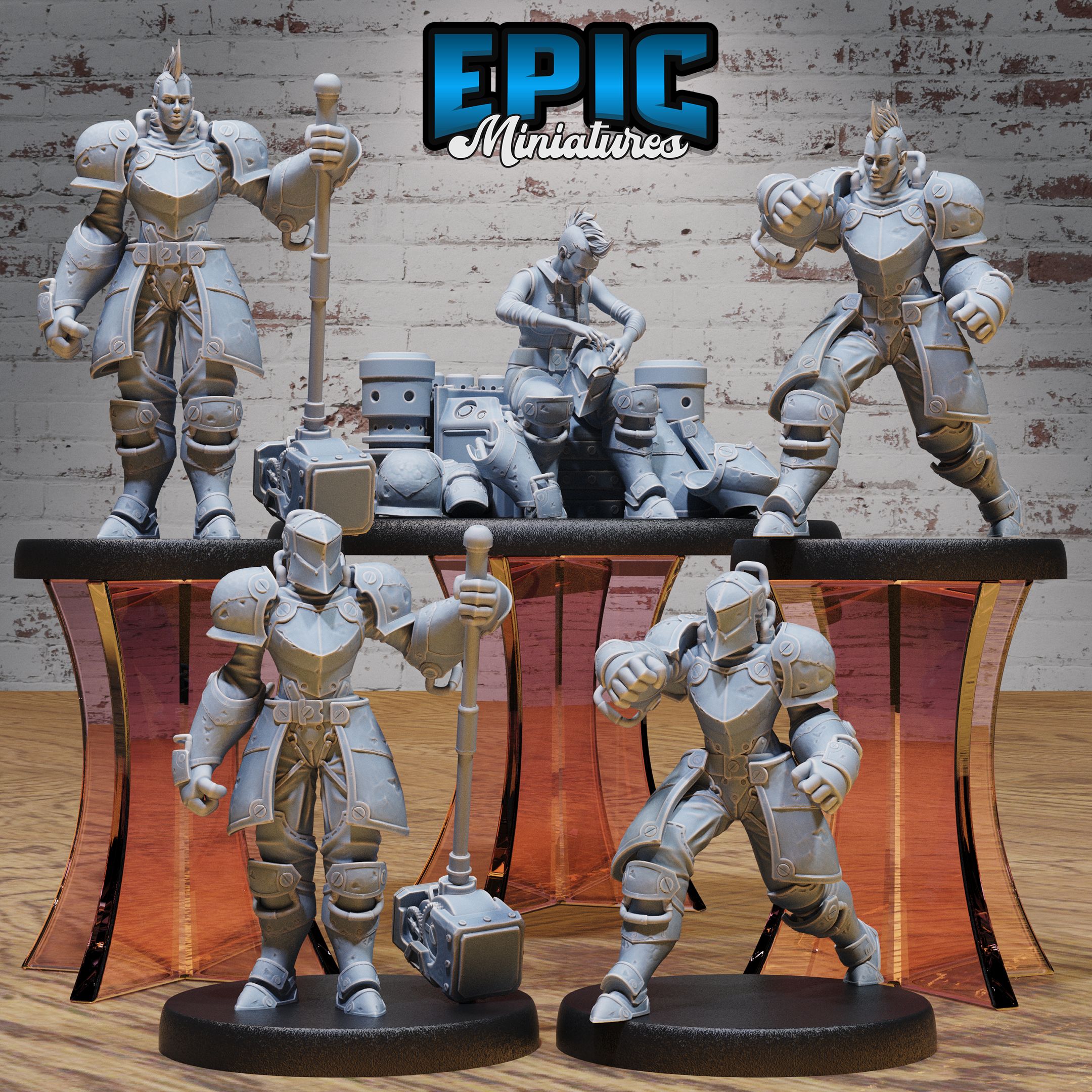 Exosuit Artificer Female Set / Heavy Exosuit / Steam Technology Warrior / Exoskelet Fighter / Steel War Robot / Battle Automaton / Humanoid Steampunk Construct / Invasion Army / Human Control Mechanism